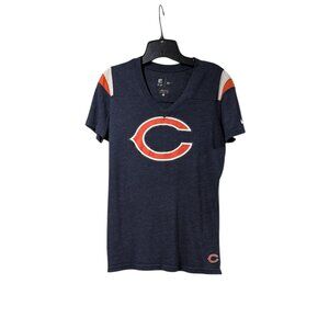 Nike Navy Blue Chicago Bears V-neck T-Shirt Sz L